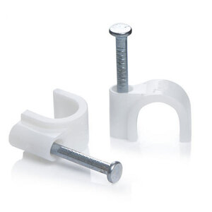 PNV 7-10MM 100PCS WIRE FIXING NAIL CLIP WHITE